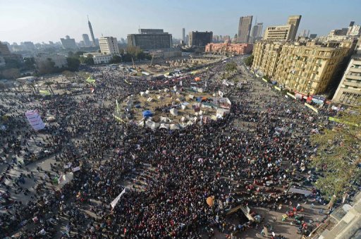 Manifestation le 25 janvier 2013 contre la présidence Morsi...