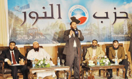 Meeting du parti Al-Nour en décembre 2011; le parti a été reconnu officiellement en juin 2011