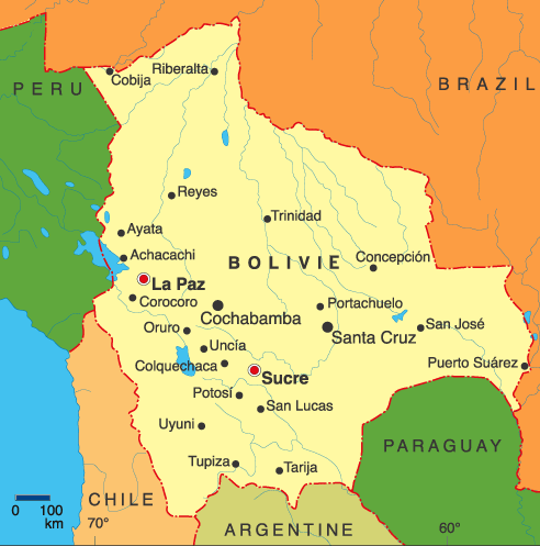 Carte de la Bolivie: l'Etat plurinational et la constitution de la «nation»