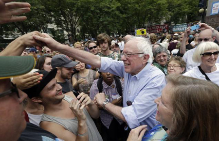 Bernie Sanders, à Seattle, le 8 août