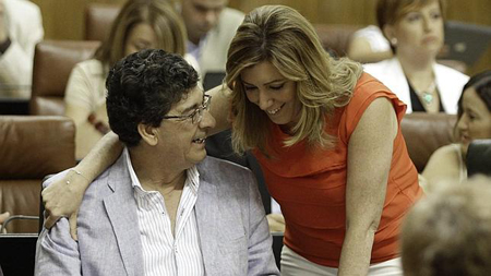Diego Valderas (IU) et Susana Diaz (PSOE)