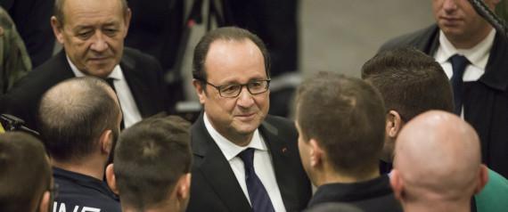 François Hollande, le 4 décembre, sur le Charles-de-Gaulle