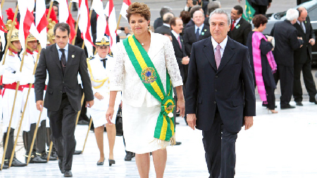 Dilma Rousseff et Michel Temer, vice-président, qui attend son départ… Un «véritable allié» du PMDB