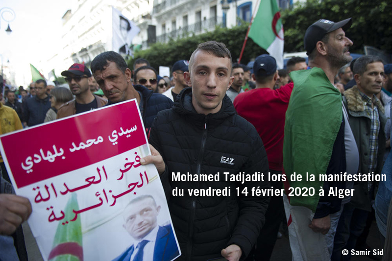 Mohamed Tadjadite dans la manifestation du vendredi 14 février 2020 à Alger